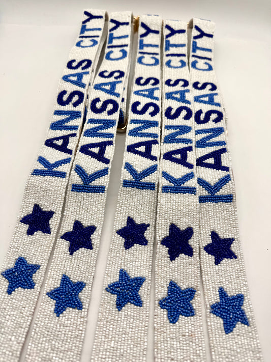 Kansas City Blue Star Purse Handmade Beaded Strap