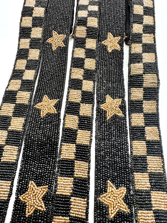 Black and Gold Stars or Checkered Straps