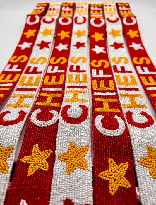 Chiefs Old School Handmade Beaded Strap