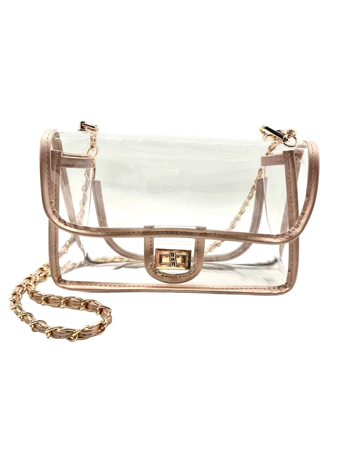 Crossbody Clear Purse. Stadium approved bag.  Clear Stadium Bag  Black, Gold, White, Rose Gold options available. Game day ready.