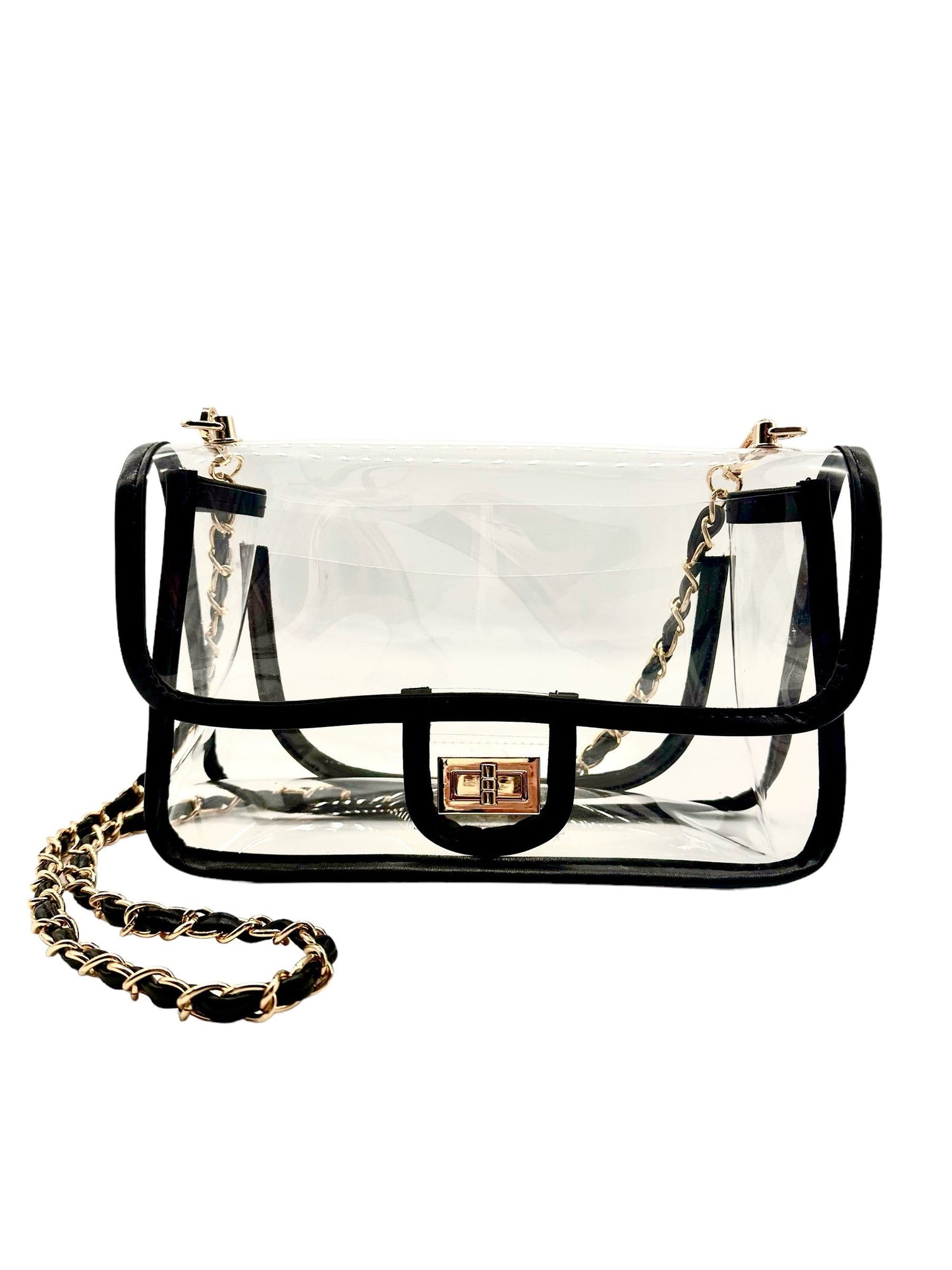 Crossbody Clear Purse. Stadium approved bag.  Clear Stadium Bag  Black, Gold, White, Rose Gold options available. Game day ready.