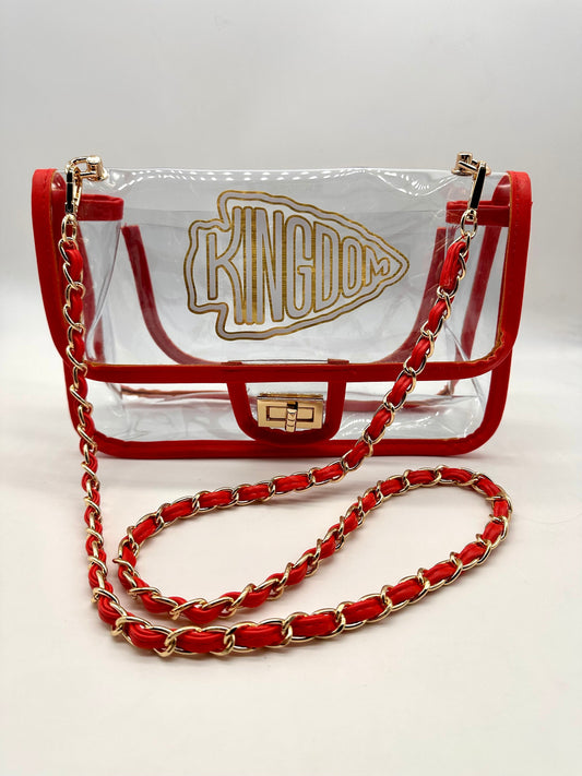 Chiefs Kingdom Kansas City Crossbody Clear Purse.  Kansas City Chiefs