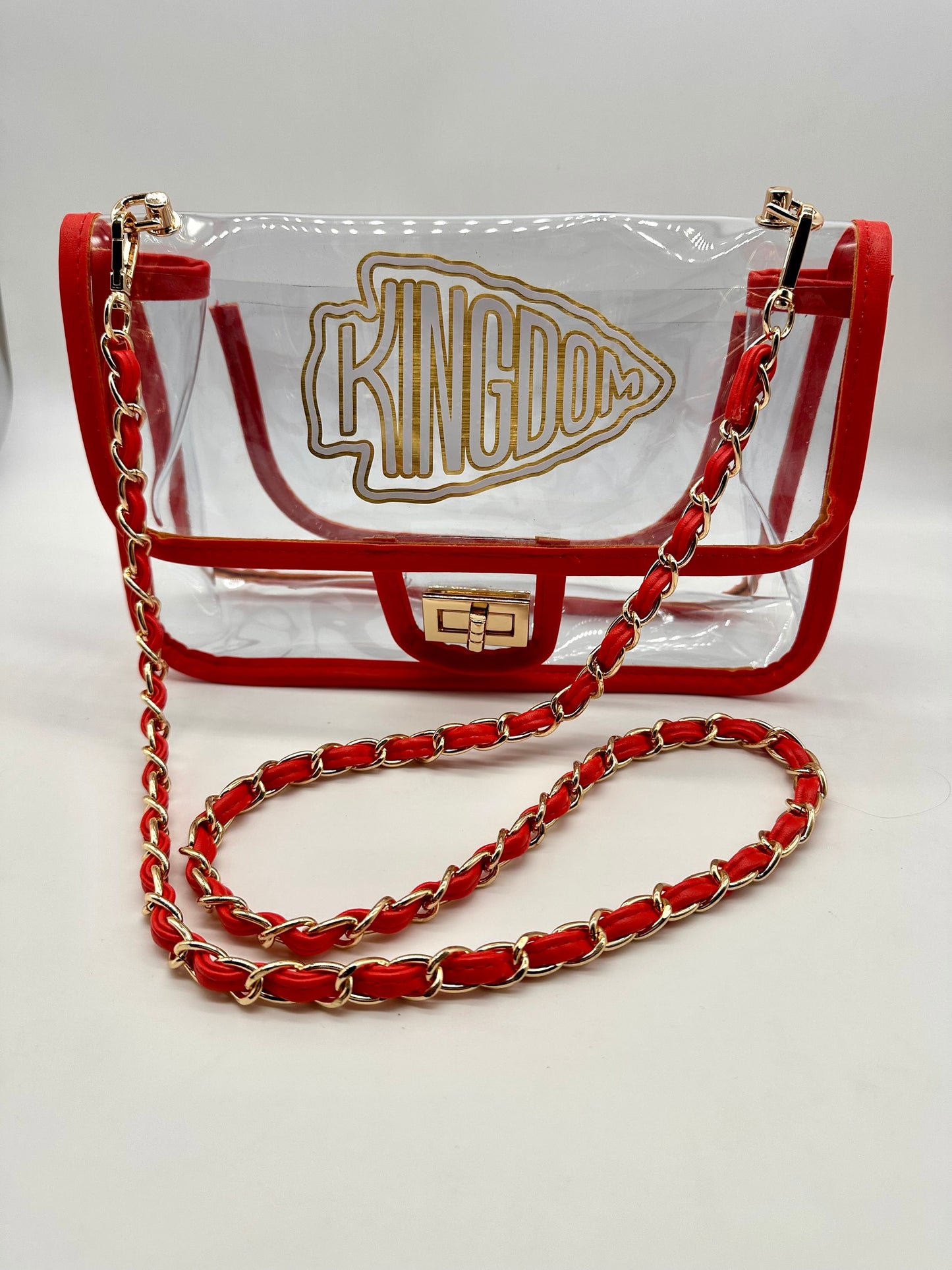 Chiefs Kingdom Kansas City Crossbody Clear Purse.  Kansas City Chiefs