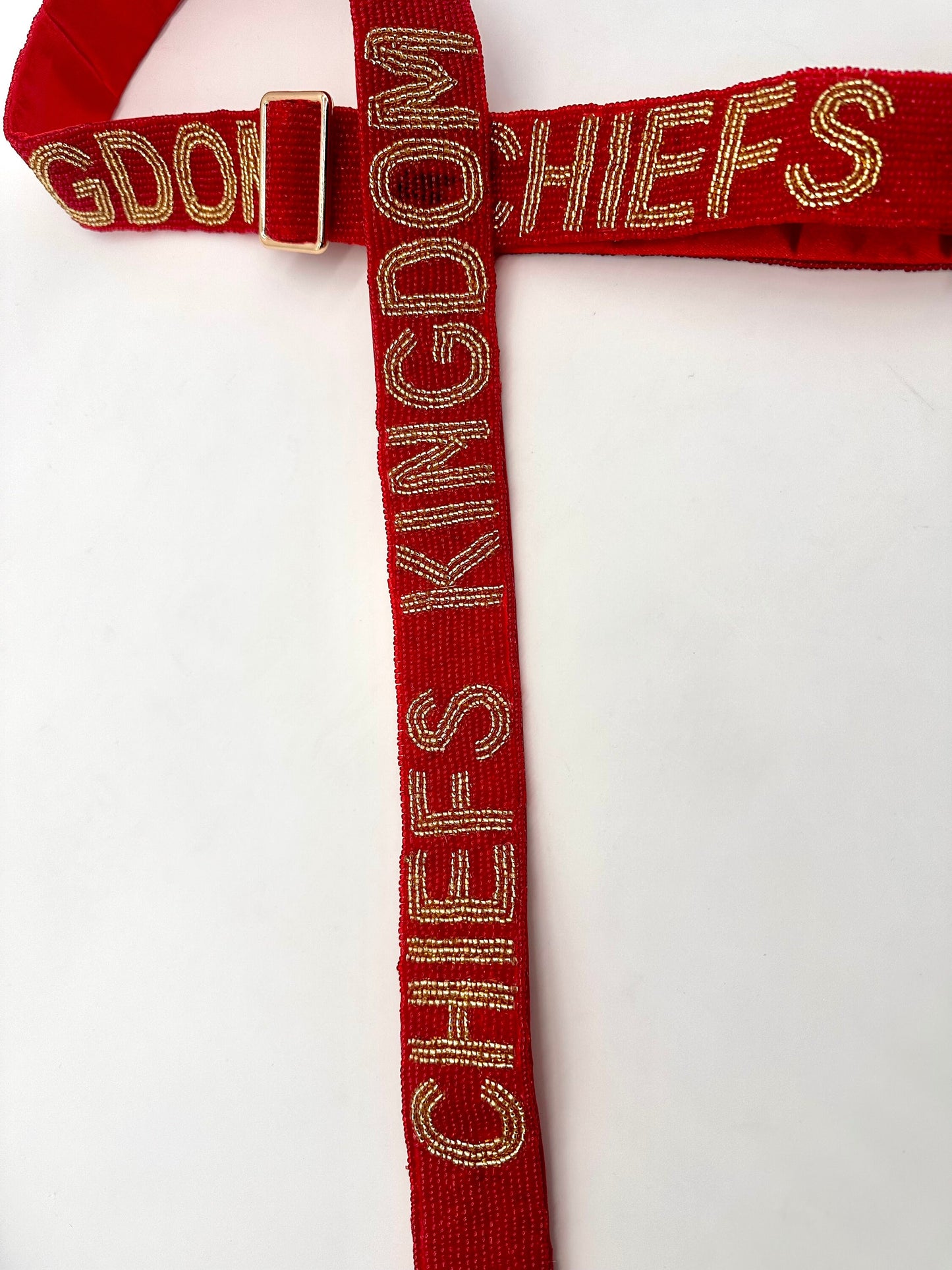 Chiefs Kingdom Beaded Adjustable Purse Strap