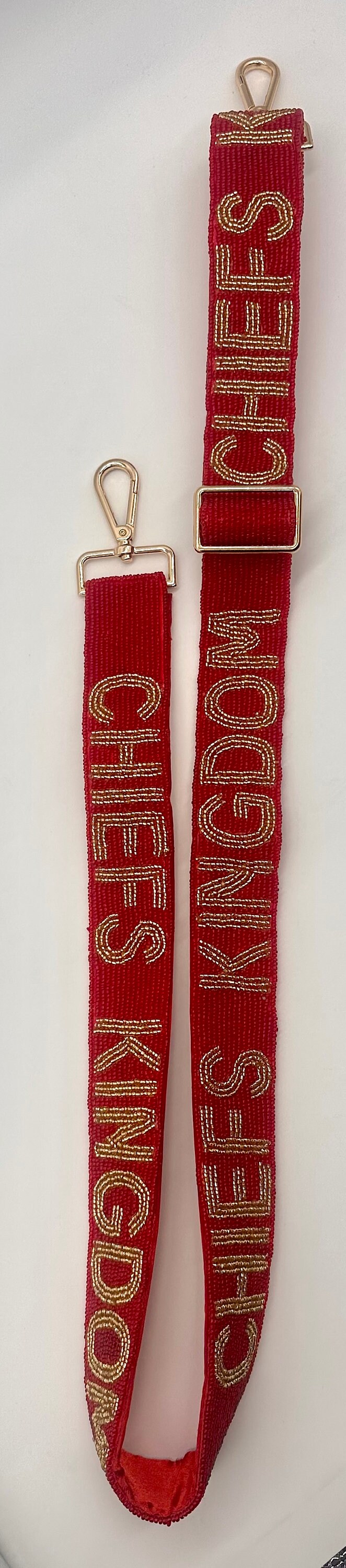 Chiefs Kingdom Beaded Adjustable Purse Strap