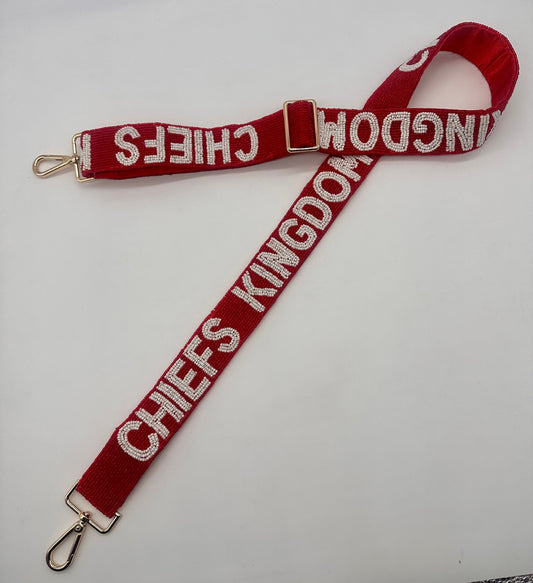 Chiefs Kingdom Beaded Adjustable Purse Strap