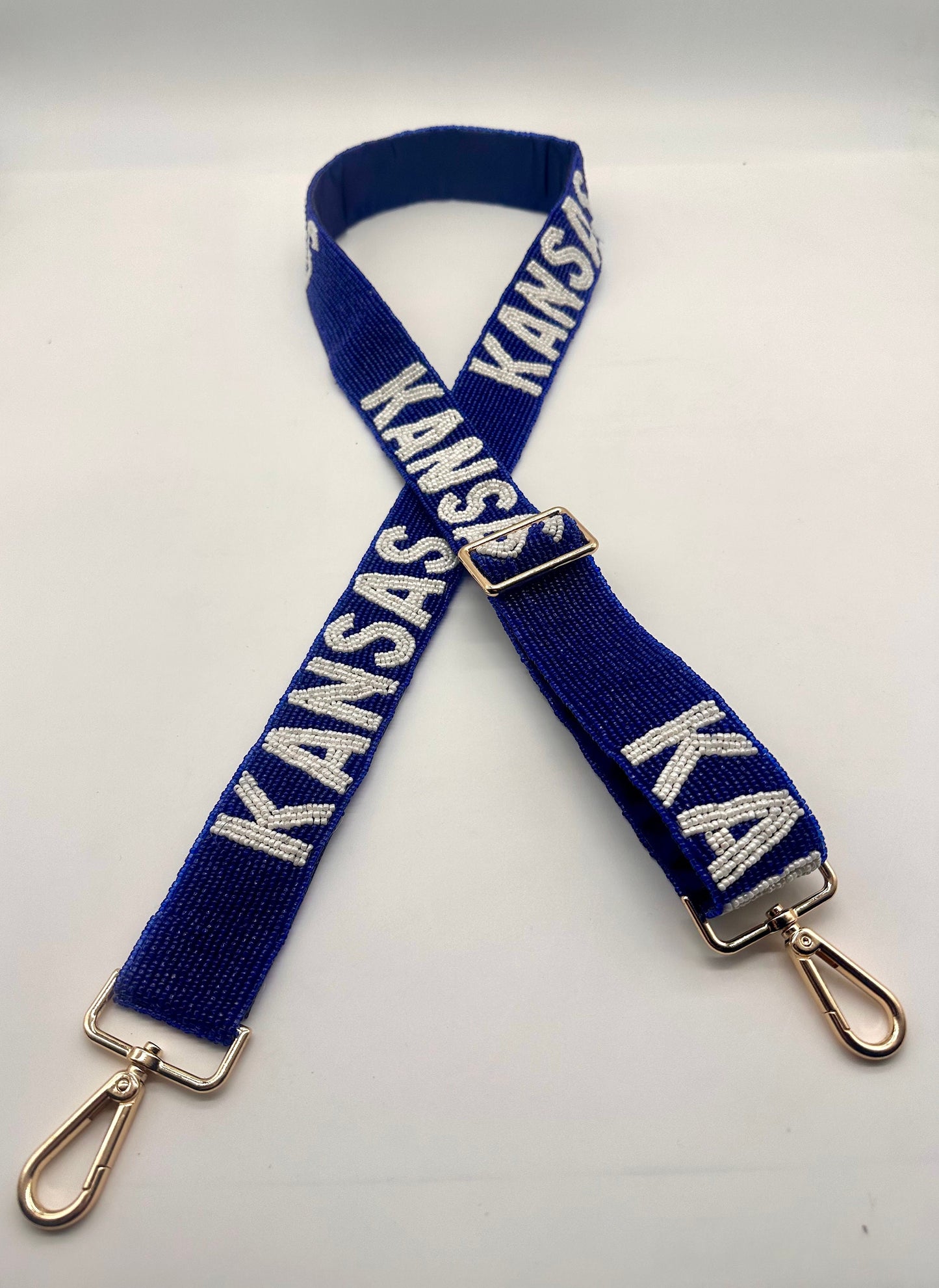 Kansas Adjustable Purse Strap to cheer on KU.  Kansas Jayhawks