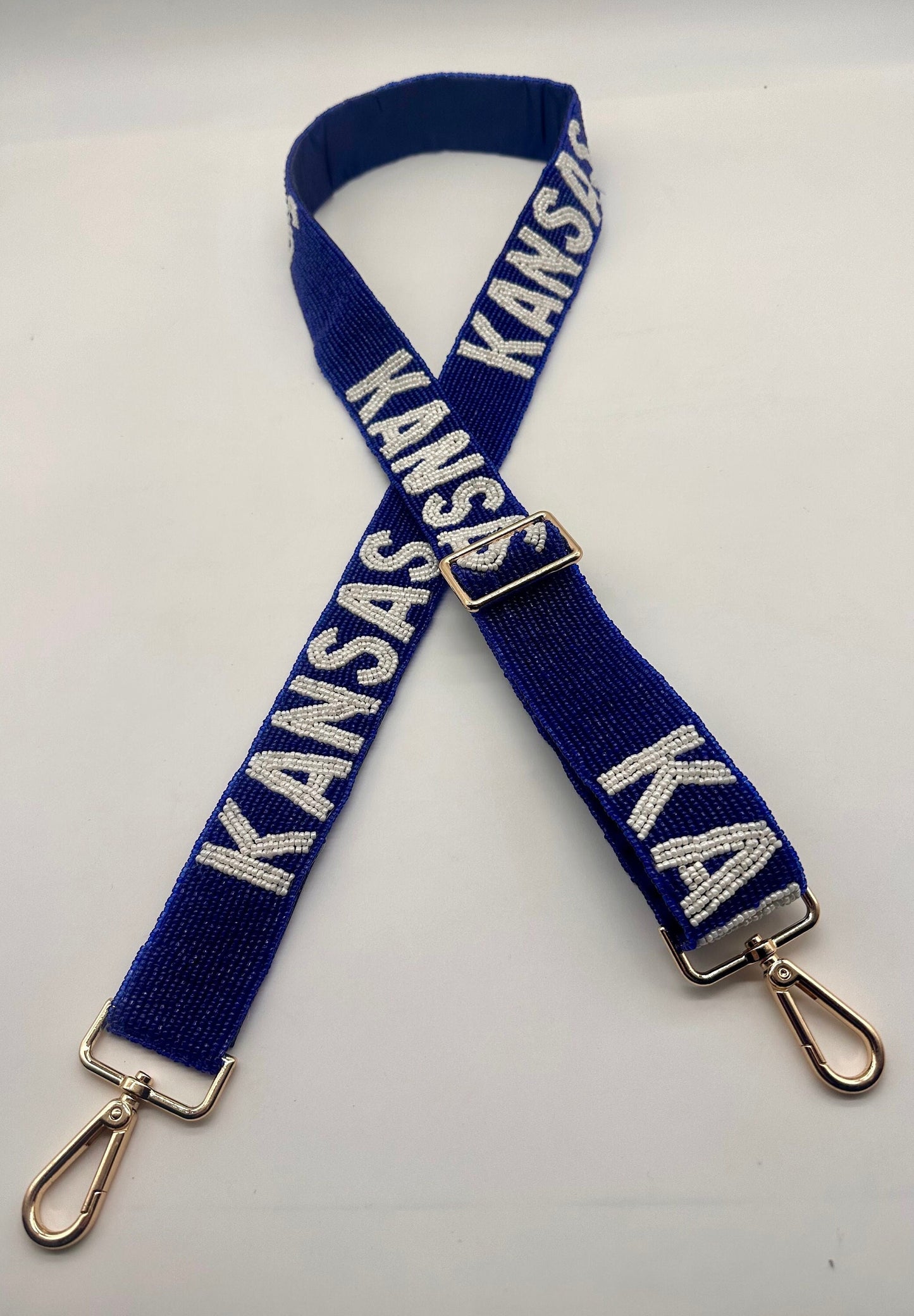 Kansas Adjustable Purse Strap to cheer on KU.  Kansas Jayhawks