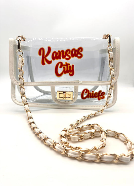 Kansas City Crossbody Clear Purse. Stadium approved.